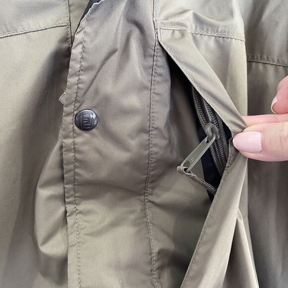 FootJoy Mens Sz XXL Jacket Olive Brown and Black Vented Back Full Zip - Picture 5 of 12